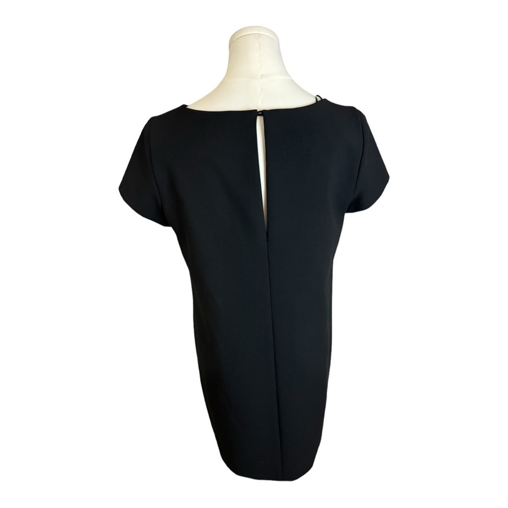 ZARA WOMAN Black Solid Classic Shift Dress Mini Midi size M Business Casual Work - Picture 2 of 4